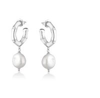 Orecchini Lelune Donna Bamboo in Argento Perla LGEA270 - LGEA270